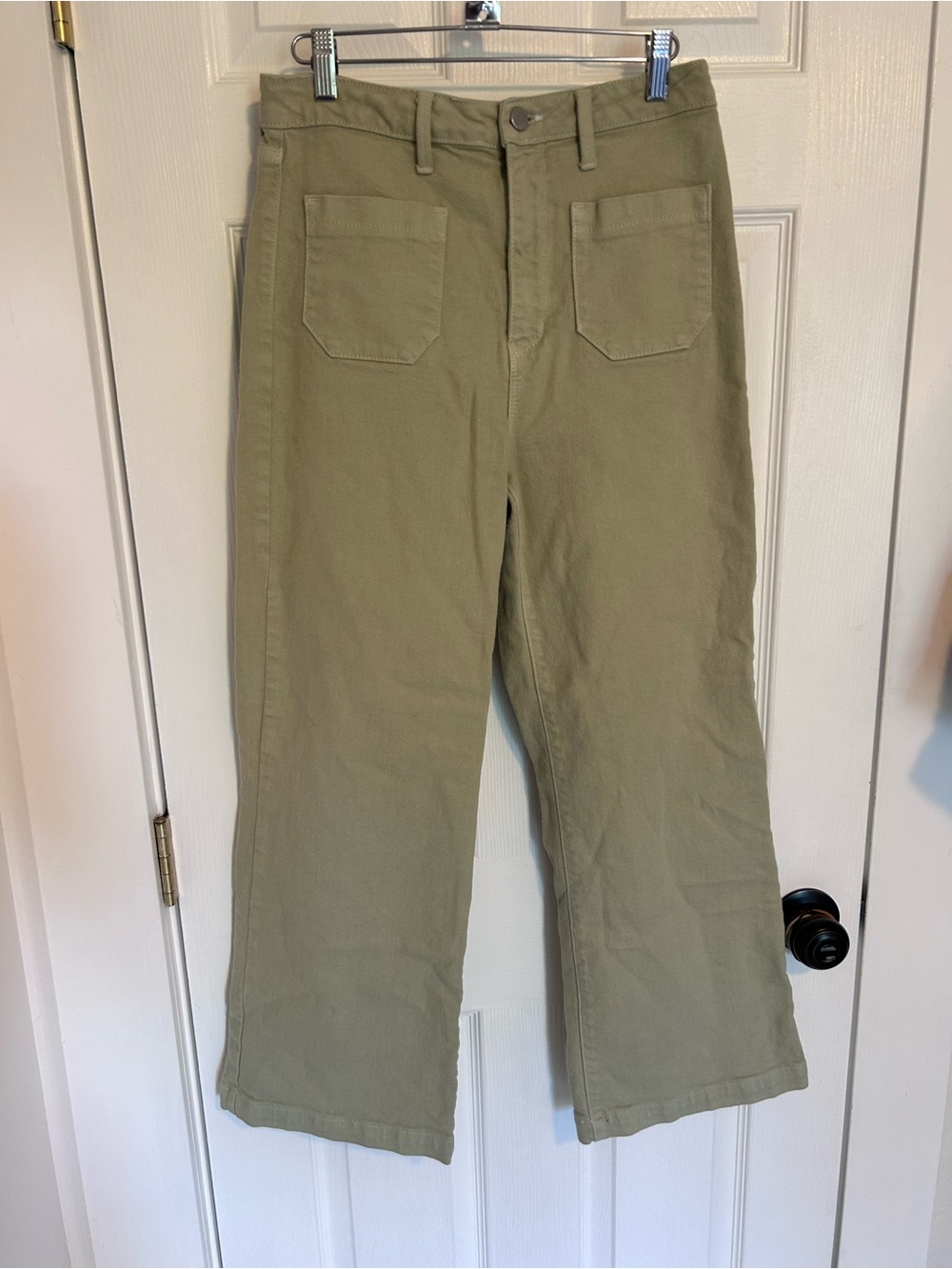 Just Black Olive Green Wide Leg Jeans